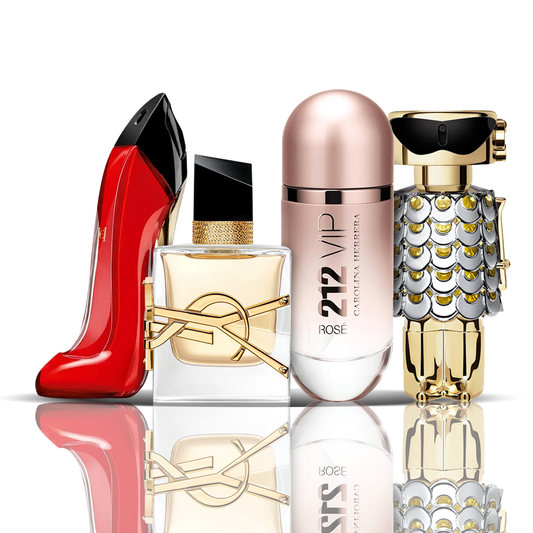 Conjunto de 4 Perfumes | Very Good Girl + Libre + 212 VIP Rose + Fame 100 ml
