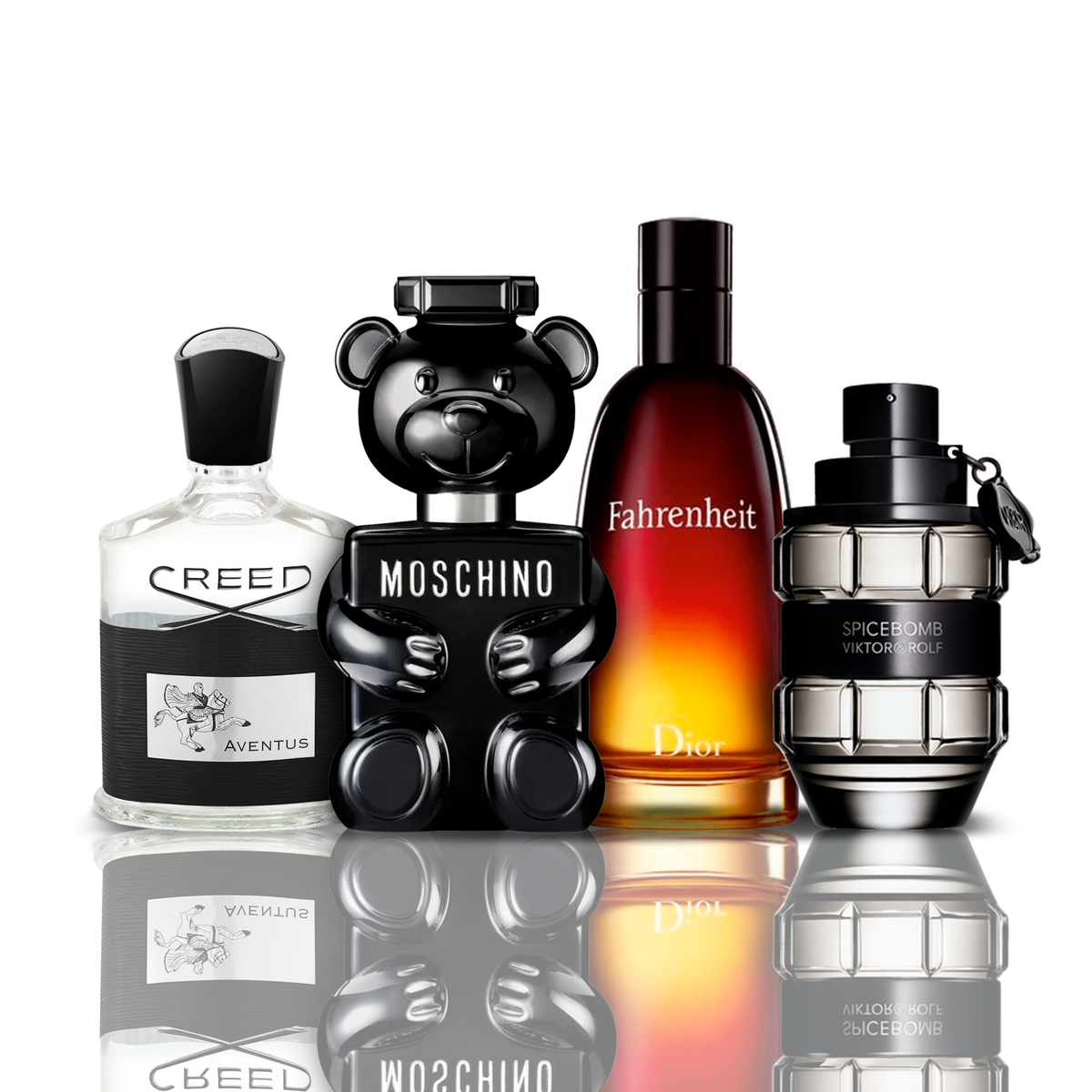 Conjunto de 4 Perfumes | Creed Aventus + Fahrenheit + SpiceBomb + Toy Boy Moschino 100 ml